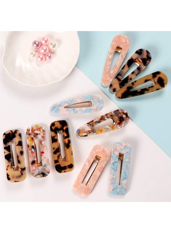 STAR WORK Acrylic Alligator Hair Clips Resin Leopard Print Hair Barrettes Artificial Headwear Hollow Geometric Hairpins For Girls Women Hair Accessories (Pattern 1 (5 Pcs)) - Image 5