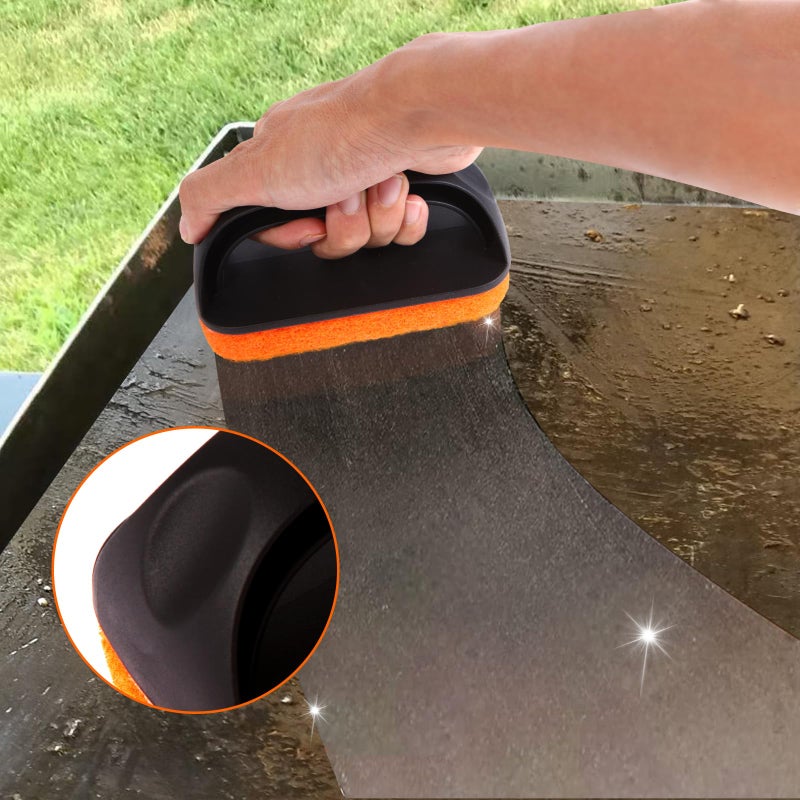 Upgraded 6-Piece Griddle Cleaning Kit for Blackstone, Flat Top Grill Cleaner Non-Scratch Scouring Pads for Kitchen - Heavy-Duty 5 Griddle Scrubber Pads with 1 Handle - Image 5