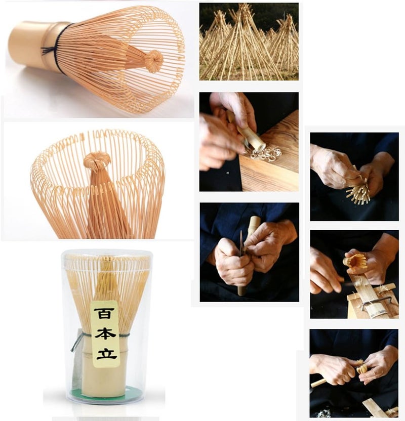 ZENRC Handcrafted Golden Bamboo Matcha Whisk, Traditional Japanese Chasen Matcha Stirrer -Bamboo Whisk Made from Durable and Sustainable Organic Bamboo - Image 3