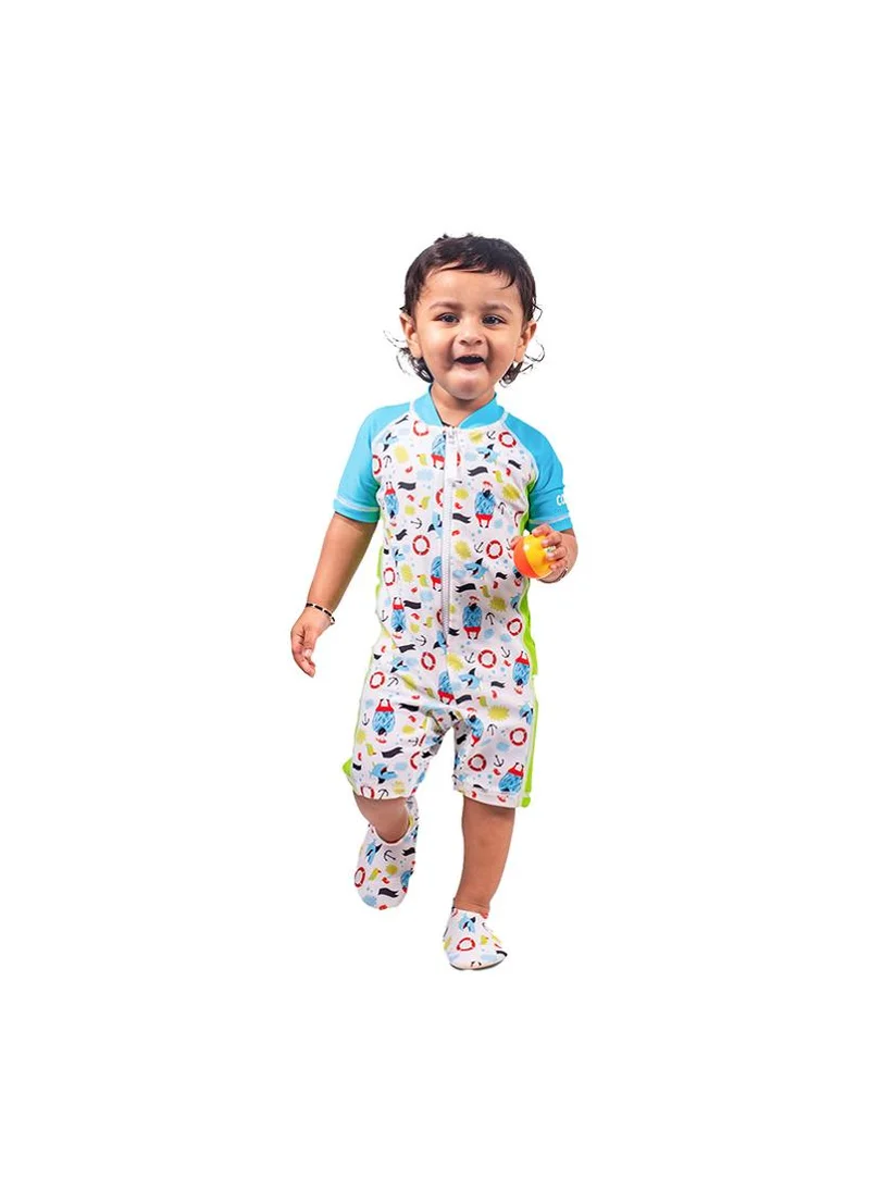 COEGA SUNWEAR COEGA Baby Boys One Piece Suit - Blue Pirate