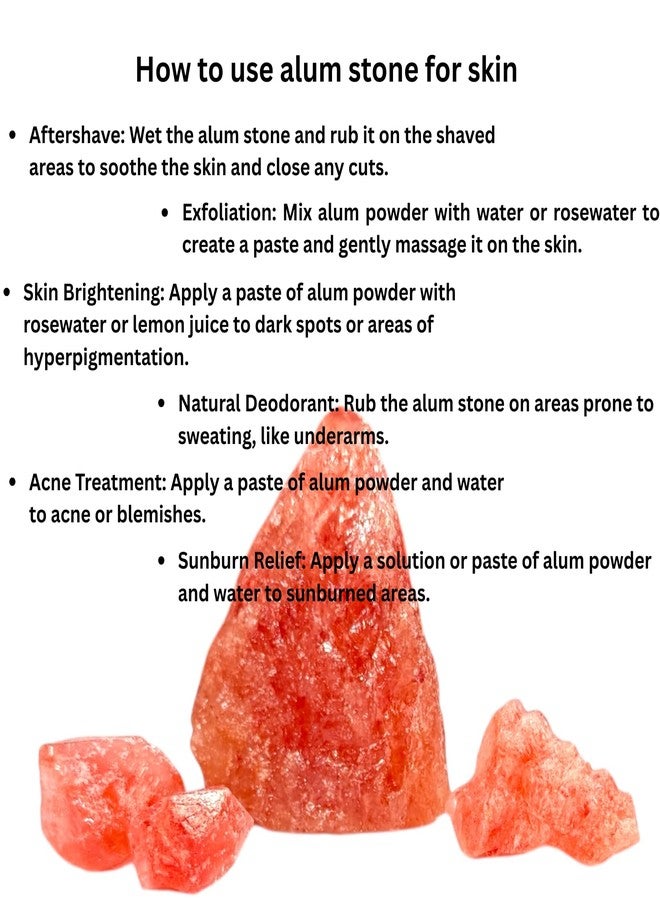 Valuableplus® Pink Alum Powder 100gms Natural And Organic Astringent for Skincare for Acne, Odor Control & Water Purification Face Mask - Image 3