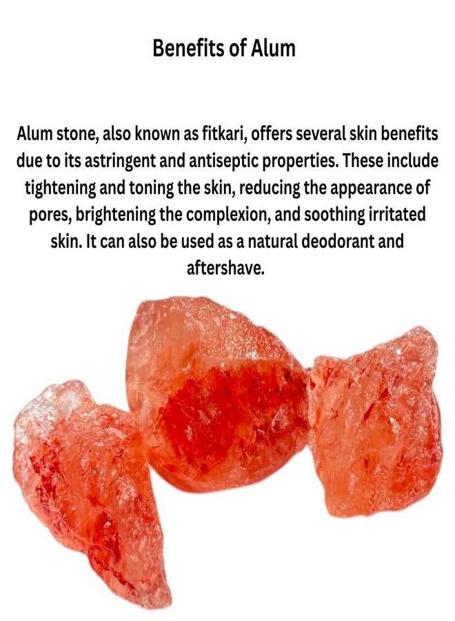 Valuableplus® Pink Alum Powder 100gms Natural And Organic Astringent for Skincare for Acne, Odor Control & Water Purification Face Mask - Image 2