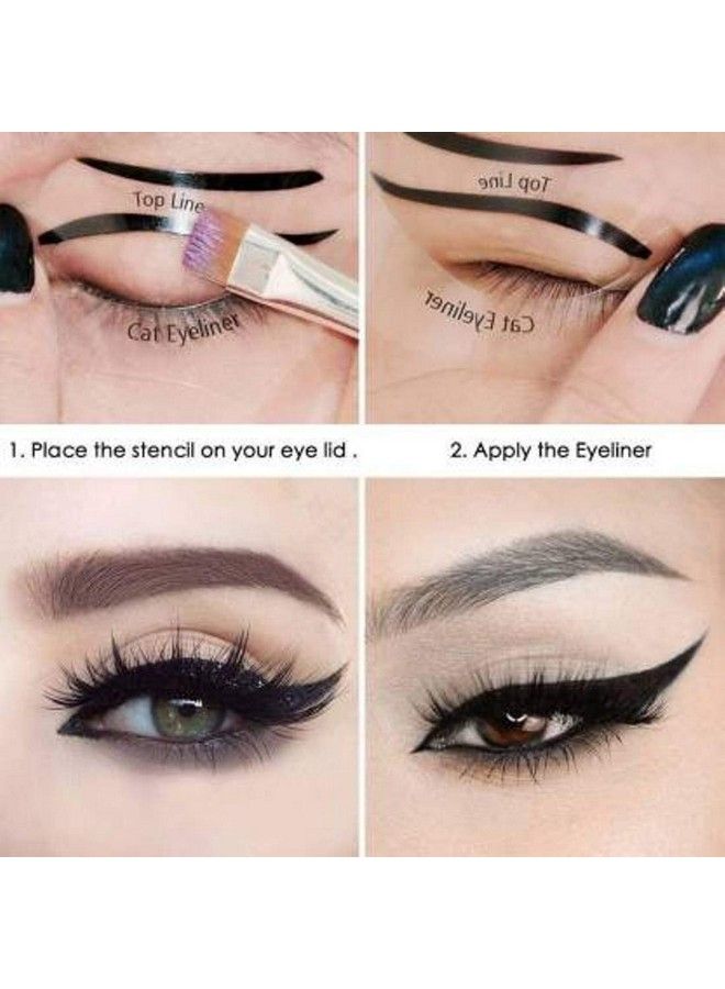 Alexvyan Cat Eyeliner Stencil & Smokey Eye Makeup Stencil Reusable Eyes Makeup Tool (2 Pcs) - Image 3