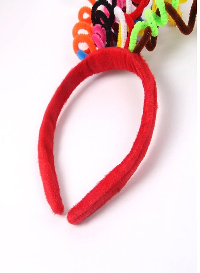 أموسفون عصابة رأس هوائي من Amosfun على شكل كرة صوفية، إكسسوارات شعر لحفلات الكرنفال، إكسسوارات أزياء حفلات الهالوين - Image 4