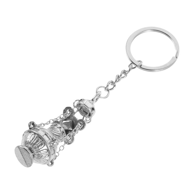 5 Pieces Incense Burner Keychain Delicate Hanging for Keys and Bags Elegant Keychain Accessories for Daily Use and Gifts/Silver - Image 1