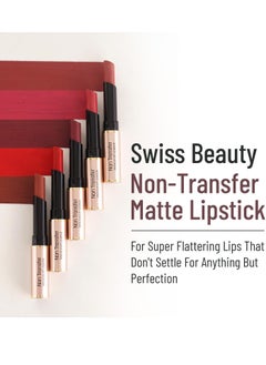 Swiss Beauty Swiss Beauty Non Transfer Waterproof Lipstick with Jojoba Seed Oil  Matte Finish  Long Lasting Highly Pigmented  Shade Bronze 3gm  - Image 2