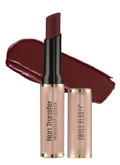 Swiss Beauty Swiss Beauty Non Transfer Waterproof Lipstick with Jojoba Seed Oil  Matte Finish  Long Lasting Highly Pigmented  Shade Bronze 3gm  - Image 1