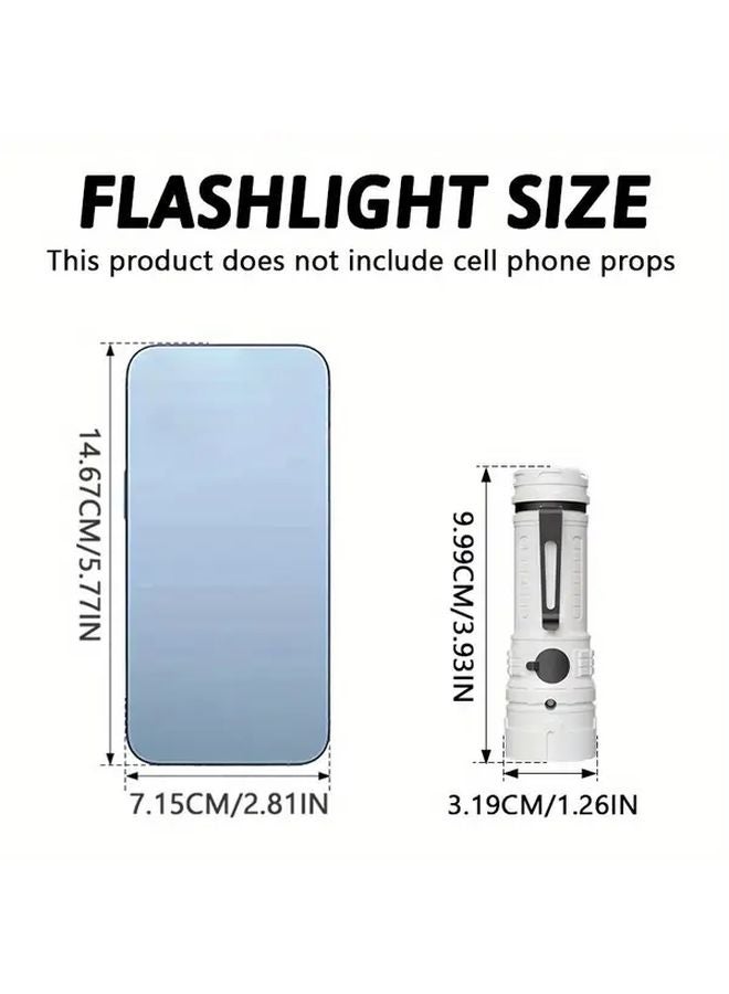 3LED USB Rechargeable Portable Handheld Flashlight 1pc Bright Hands Free Work Light With Pen Clip - Image 4