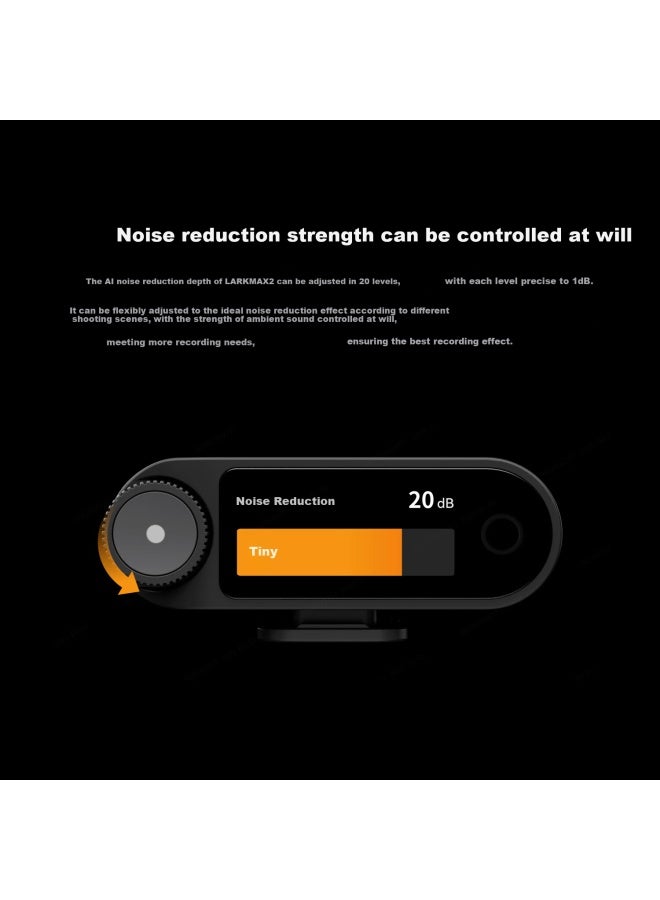 MOMA Mengma Lark Max 2 Wireless Lavalier Microphone, Professional Monitoring Microphone, Ai Noise Reduction, Real-time Internal Recording, Moma Menger One-to Microphone For Interviews And Commercial Shooting - Image 4