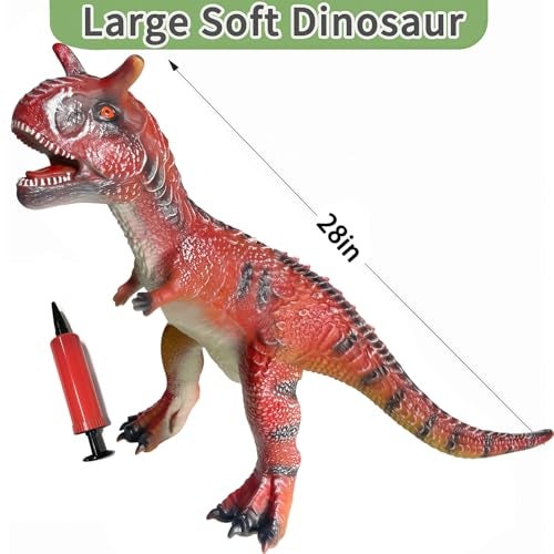 YONGJULE Big Carnotaurus 28 inch Dinosaur Toys for Kids 35 Large Inflatable Dinosaur Toys for Kids Toddler Party Favors Birthday Gifts for Boys Girls - Image 5