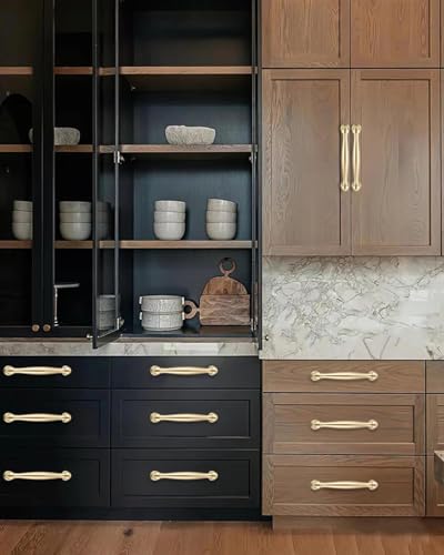ZAUYX Solid HeavyDuty 1 Pack 12 Inch Hole Center Appliance Pulls Brushed Brass Cabinet pulls is Suitable for Kitchens cabinets vanities Bathroom cabinets - Image 3
