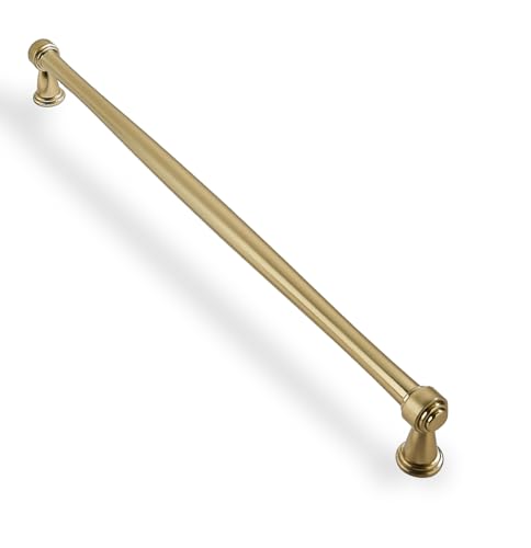 ZAUYX Solid HeavyDuty 1 Pack 12 Inch Hole Center Appliance Pulls Brushed Brass Cabinet pulls is Suitable for Kitchens cabinets vanities Bathroom cabinets - Image 1