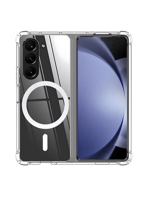 Case for Samsung Galaxy Z Fold 6 Clear Magnetic Compatible with Magsafe, Ultra-thin Transparent Anti-yellowing Protective Case, Hard PC Anti-scratch Protective Phone Case [Tempered Film Not Included]
