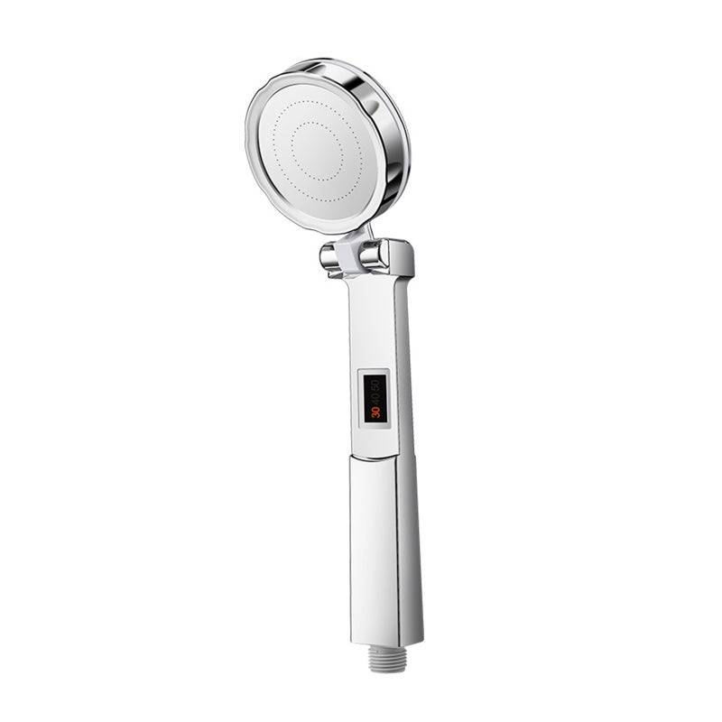 Handheld Shower Head with Flip Cover Pause Temperature Display Massage Brush Water Saving High Pressure Showerhead G1/2 Bathroom Shower Head Bath Handheld Shower Head Replacement - Image 1