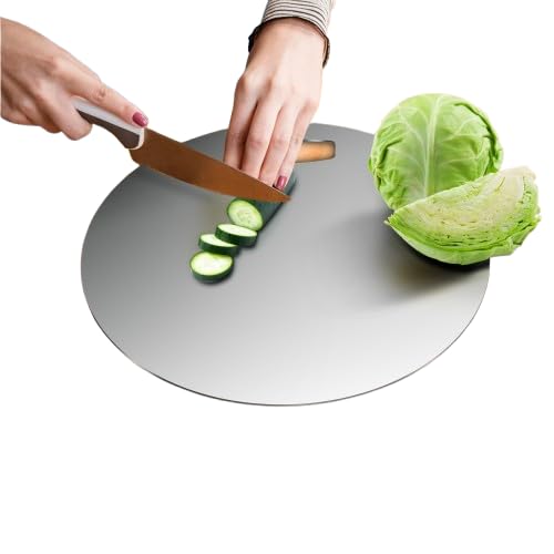 Jaypee Plus Kitchen-X Round 304 Stainless Steel Chopping Board for Fruits and Vegetable with Handle Grip and Ergonomic Hanger for Kitchen 31 x 31 cm - Image 1