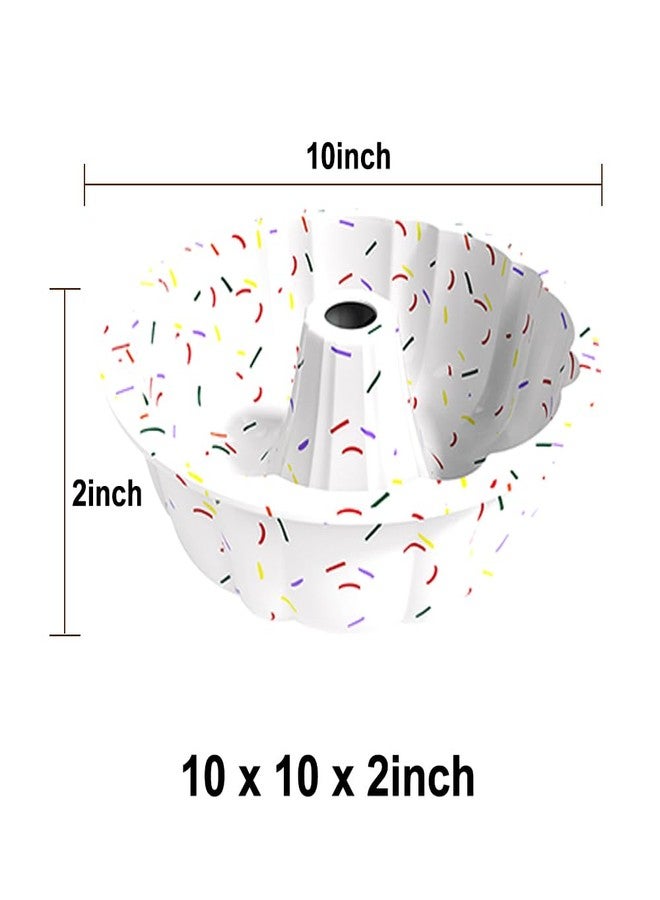 saphe Silicone Bundt Cake Pan, Silicone Cake Molds, Bakeware Non Stick 10 Inch Bundt Pan for Jello,Gelatin, Round Baking Molds for chsescake (1) - Image 5