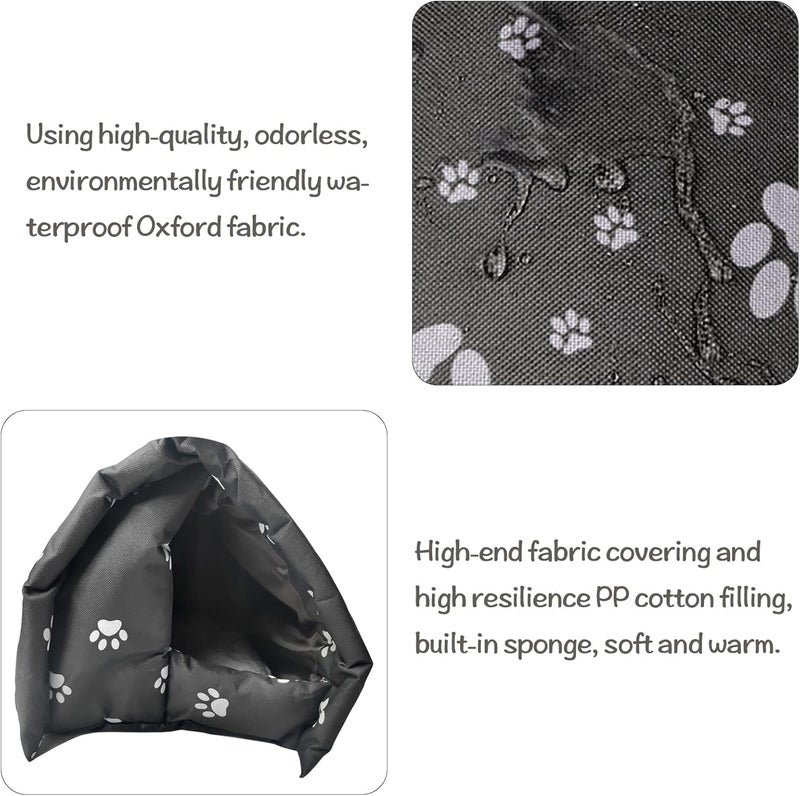 Hamiledyi Bunny Cave Bed Small Animal Warm Nest Habitats Guinea Pig Hideouts Stray Cats Shelter Cage Accessories for Hamster Cats Rat Mice Chinchilla Flying Squirrel (Black) - Image 3