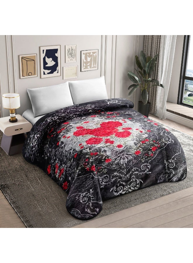 SMART HOME Luxury Heavyweight Winter Blanket - Single Size - Double Layer - Ultra Soft - 220x160 cm - Net Weight 2 kg - High-Quality Warming Blanket - Soft and Comfortable - Warm Heavy Winter Quilt - Suitable for Cold Weather - Practical Single Bed Blanket for Home and Travel - Durable and Comfortable Materials for a Deep Sleep - Image 1