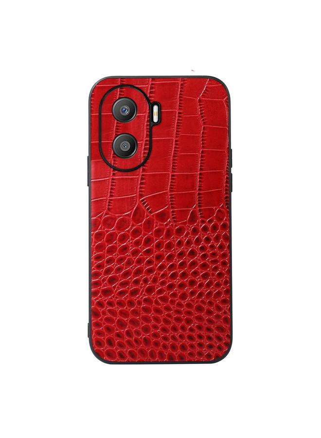 S-TOP Case For Honor X40i Crocodile Texture Genuine Leather Phone Case - Image 1