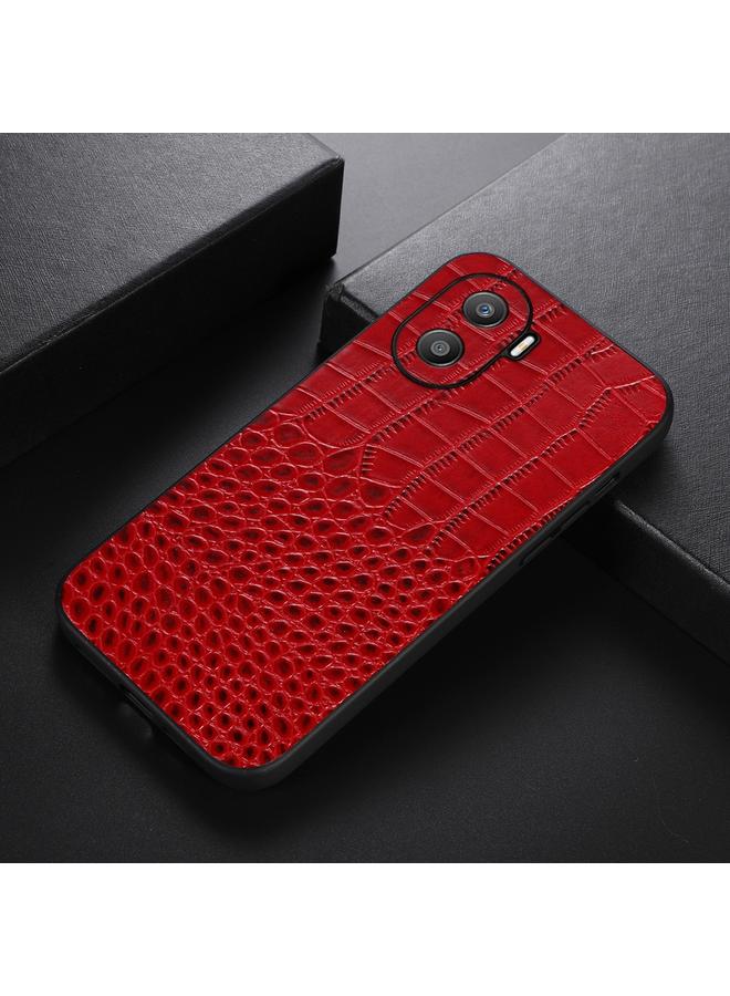 S-TOP Case For Honor X40i Crocodile Texture Genuine Leather Phone Case - Image 2