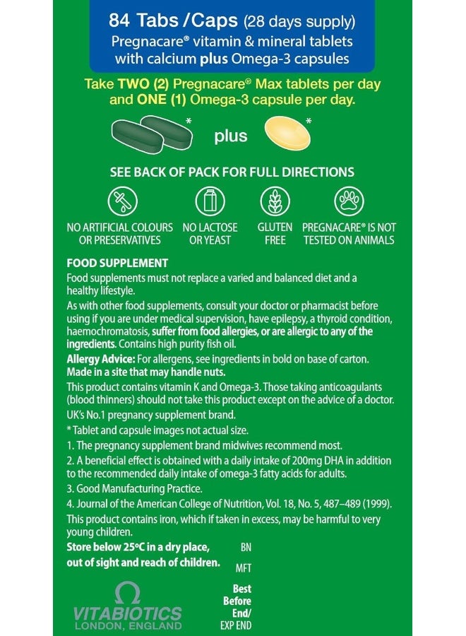 Vitabiotics Pregnacare Max Brain And Eye Development 84 Tablets Packaging May Vary - Image 4
