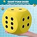 Shappy 6 Inches Foam Dice Fun Filled Large Educational Toy Kawaii Giant Dice Decorative Eva Foam Jumbo Cube Big Square Building Blocks for Game Nights Learning SessionsYellow1 Pc - Image 4