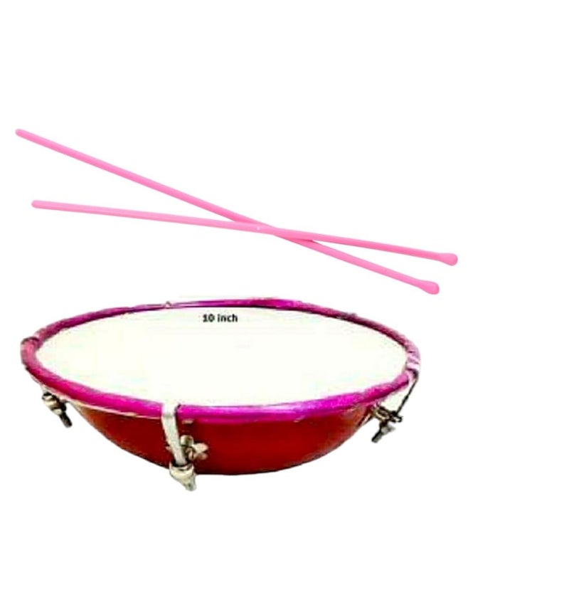Tasha Drum Musical Set With Two Sticks Size 10 Inch
