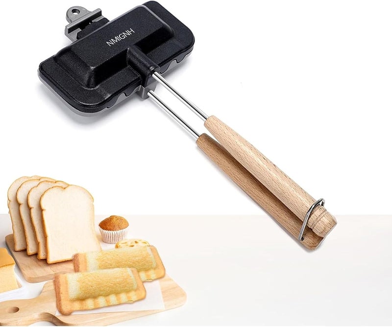 NMIGNH Hot Sandwich Maker, Double-Sided Sandwich Baking Pan,Double Sided Frying Pan for Breakfast,Hot Dog Toaster,Campfire Sandwich Maker(1Pcs) - Image 1