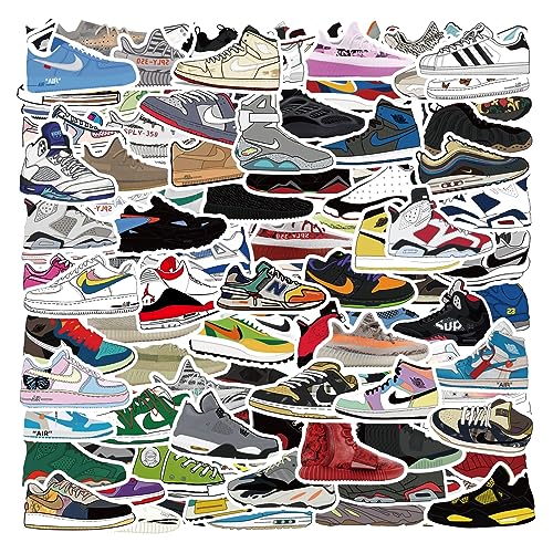 Adniac 120pcs Shoe Sneaker Stickers Vinyl Skateboard Cool no Repeat Notebook Guitar Trolley case Waterproof Stickers car Graffiti The Teen Boys and Girls - Image 2