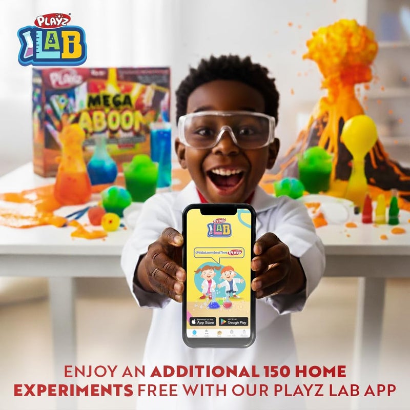 Playz Mega Kaboom! 150+ Explosive Science Experiments Kit for Kids Age 8-12 with 75 App & Video Guided Experiments - Chemistry Set STEM & Educational Toys & Gifts for Boys, Girls, Teenagers & Kids - Image 4