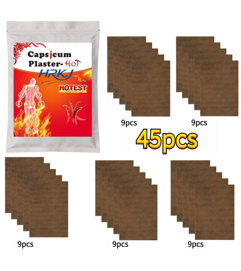 HRKJ Capsaicin Heat Patches 45 Pcs Per Pack 8 Hour Long Lasting Warming Relief For Neck Shoulders Waist And Knees Breathable Skin Friendly Hot Compress Self Adhesive Care For Office Sports Home Use - Image 2
