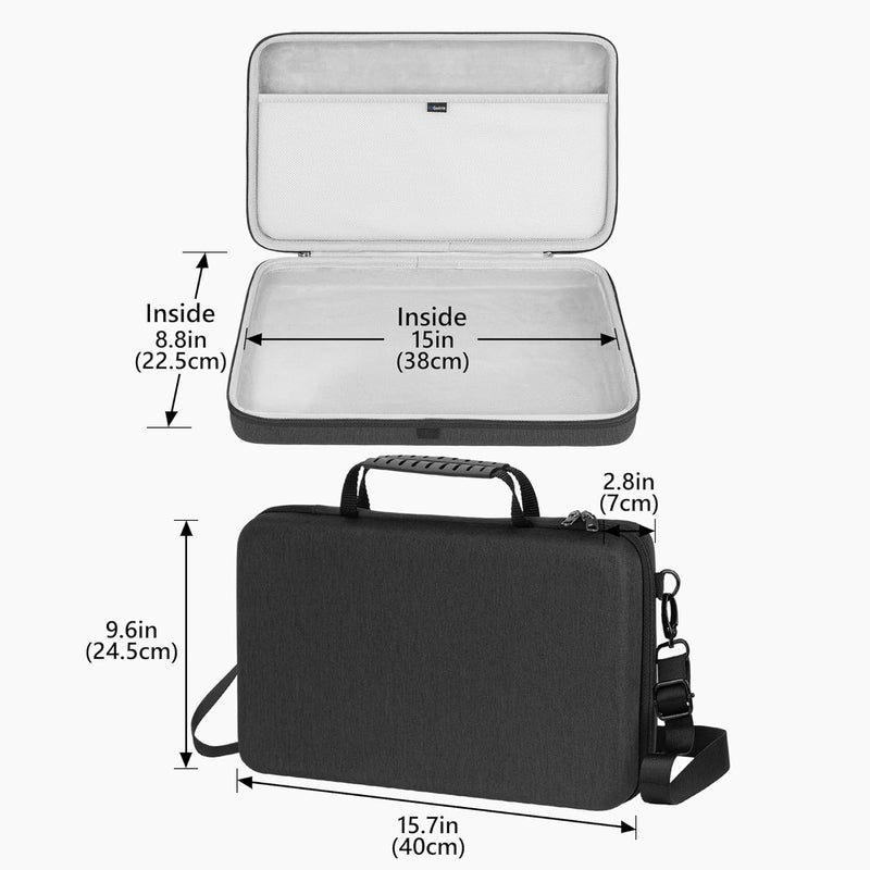Geekria USB MIDI Keyboard Controller Hand Case for Arturia MiniLab 3 / MiniLab MkII 25 Slim-Key - Hard Shell Travel Carrying Bag (Dark Grey) - Image 4