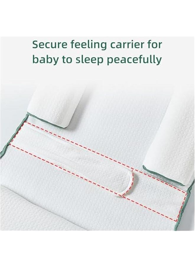 HOOKOR Baby Nests, Baby Lounger, Infant Travel Bed,Baby Nest Ultra Soft, Anti-spitting Ramp Pillow, 0-30° Height Adjustable Relieves Vomiting Milk, Intestinal Colic (Brown)  - Image 5