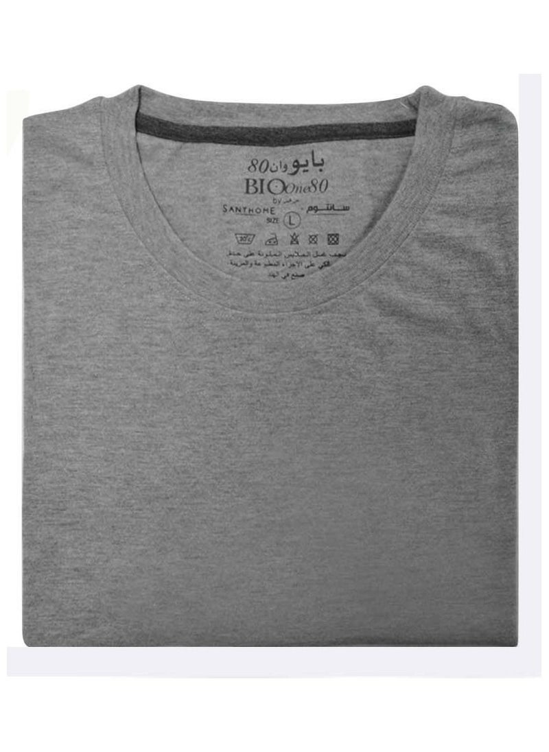 SANTHOME - Plain round neck t-shirts for men - Image 1