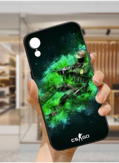 Protective Shockproof Case Cover For CS GO game green iPhone XR MXY10 Drawing