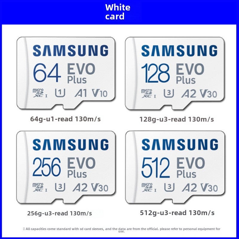Samsung TF Card 64GB 128GB High-Speed Memory MC white card 