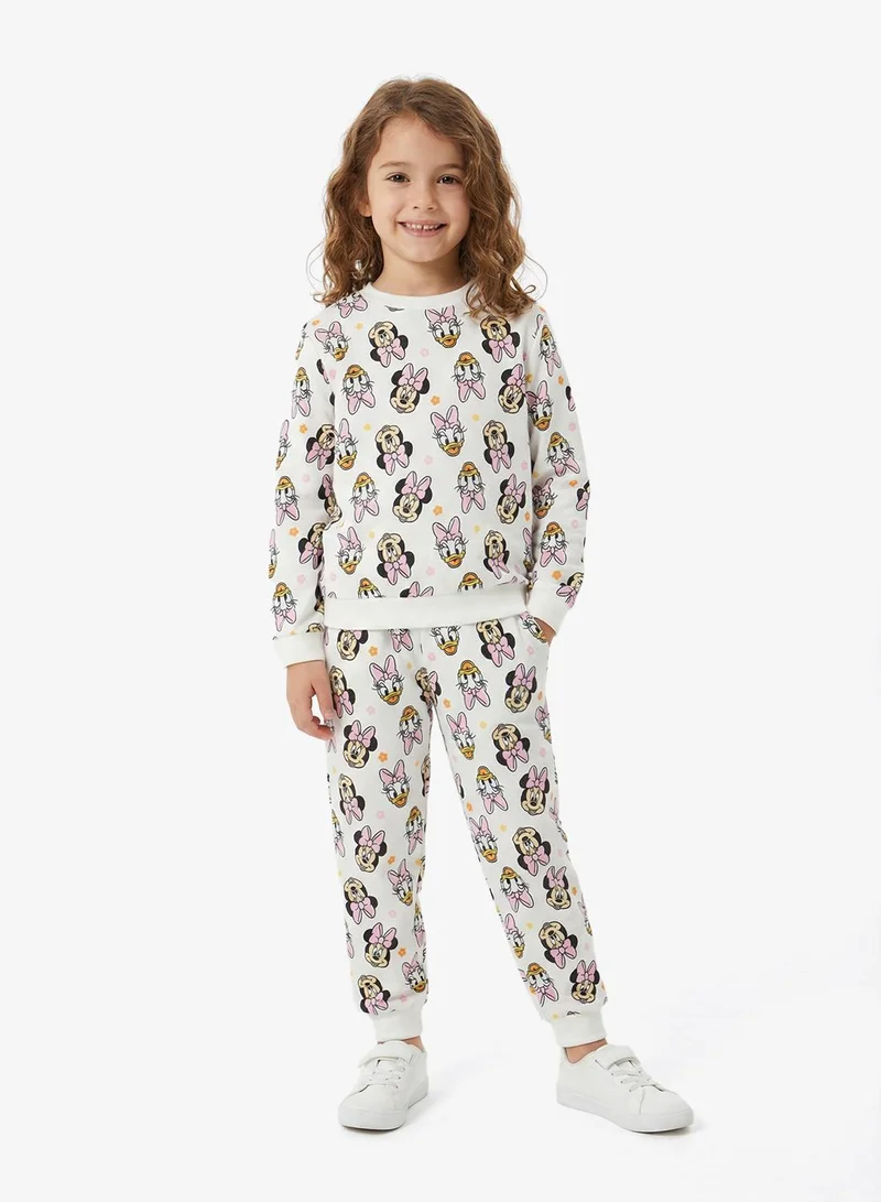 ديزني طقم سويت شيرت وبنطلون رياضي ميكي ماوس للأطفال