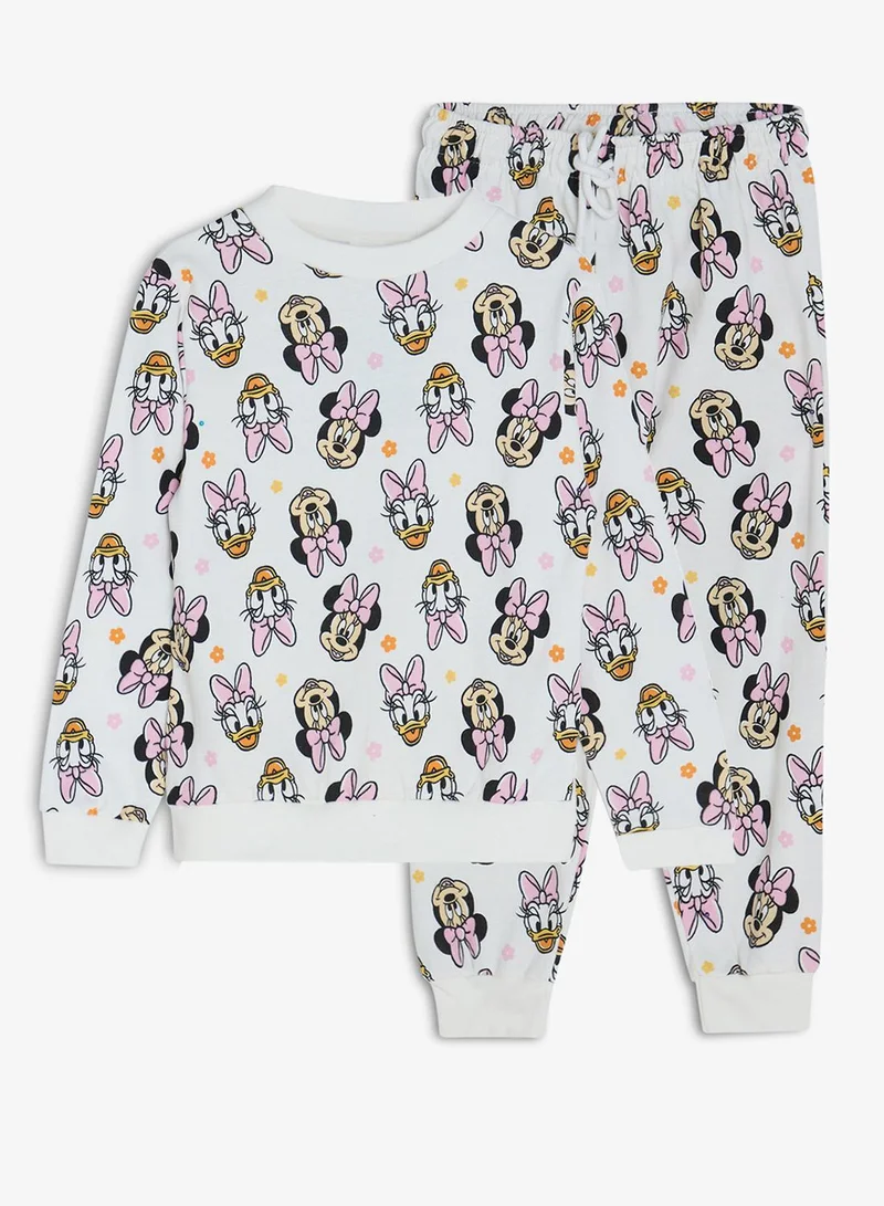 ديزني طقم سويت شيرت وبنطلون رياضي ميكي ماوس للأطفال