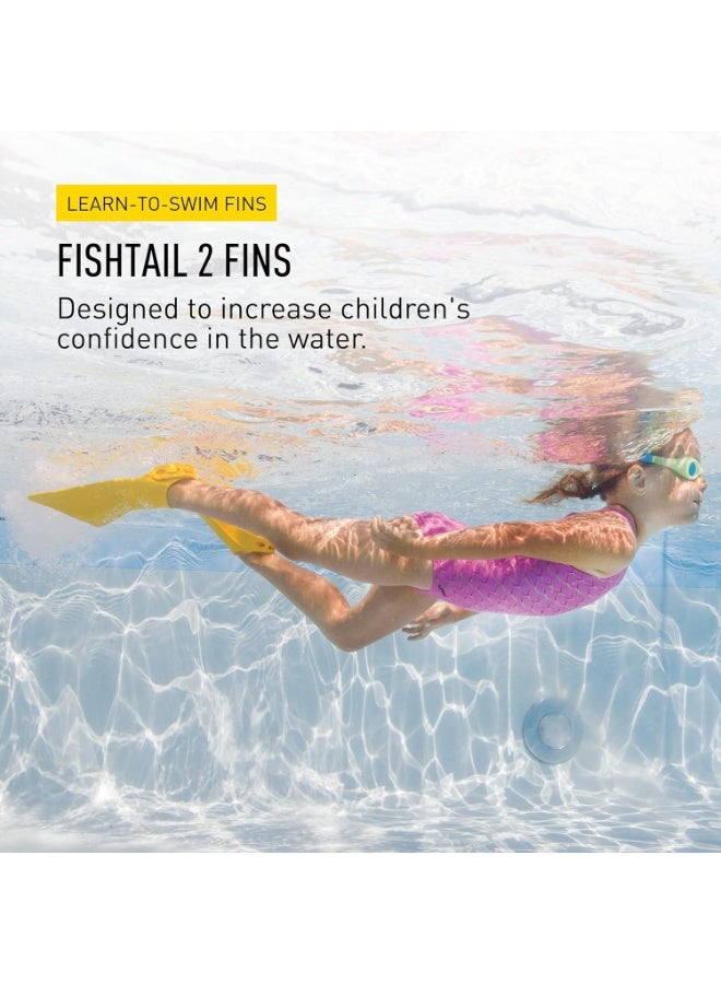 FINIS Fishtail 2 Swim Fins for Toddlers & Kids - Builds Water Confidence - Soft Rubber Fit - Float Assist - Jr Size 6-11 - Image 2