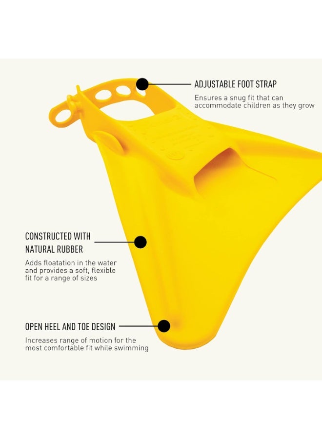 FINIS Fishtail 2 Swim Fins for Toddlers & Kids - Builds Water Confidence - Soft Rubber Fit - Float Assist - Jr Size 6-11 - Image 4