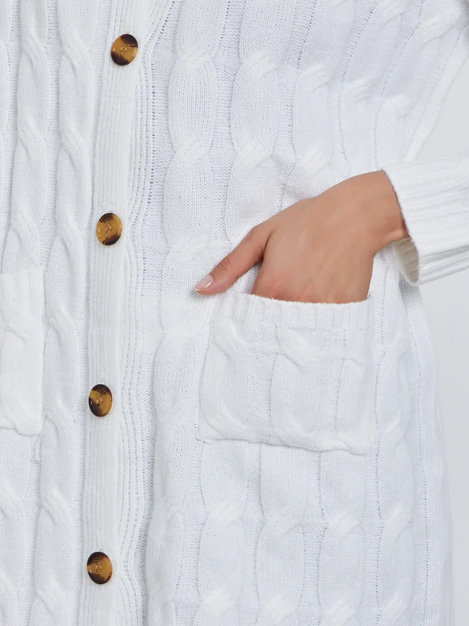 Take Two  Take Two Beige Textured Midi Cardigan Sweater for Women | Best Price UAE