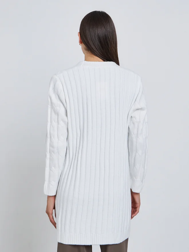 Take Two  Take Two Beige Textured Midi Cardigan Sweater for Women | Best Price UAE