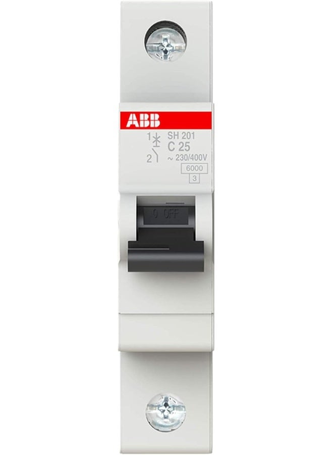 Abb Miniature Circuit Breaker 25A Sp Mcb 6Ka Type C - Image 1