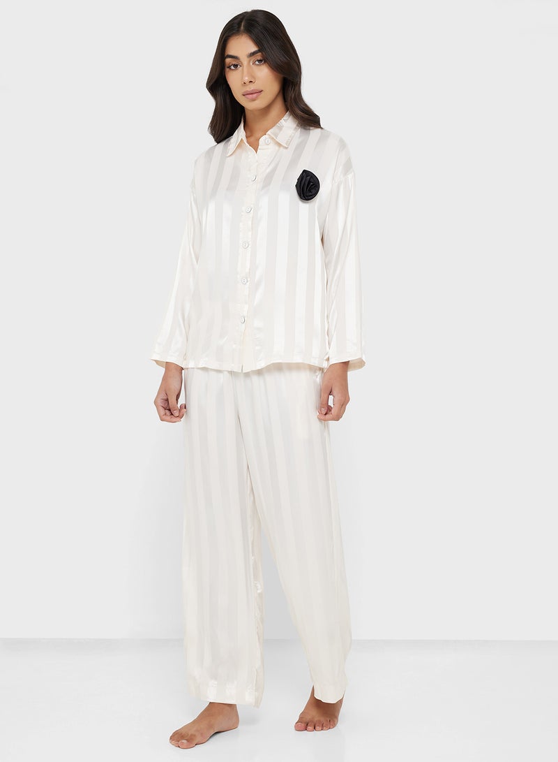 Khizana Striped Pyjama Set - Image 1