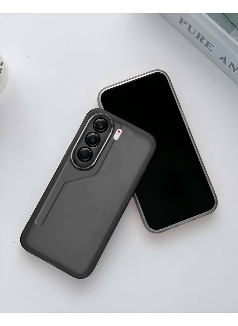 Wtech - Tecno Camon 40 Pro 5G 2025 Soft Transparent Camera Lens Protection TPU Silicone Ultra Thin Phone Stylish Electroplated Camera Border Back Case Cover - Black - Image 1