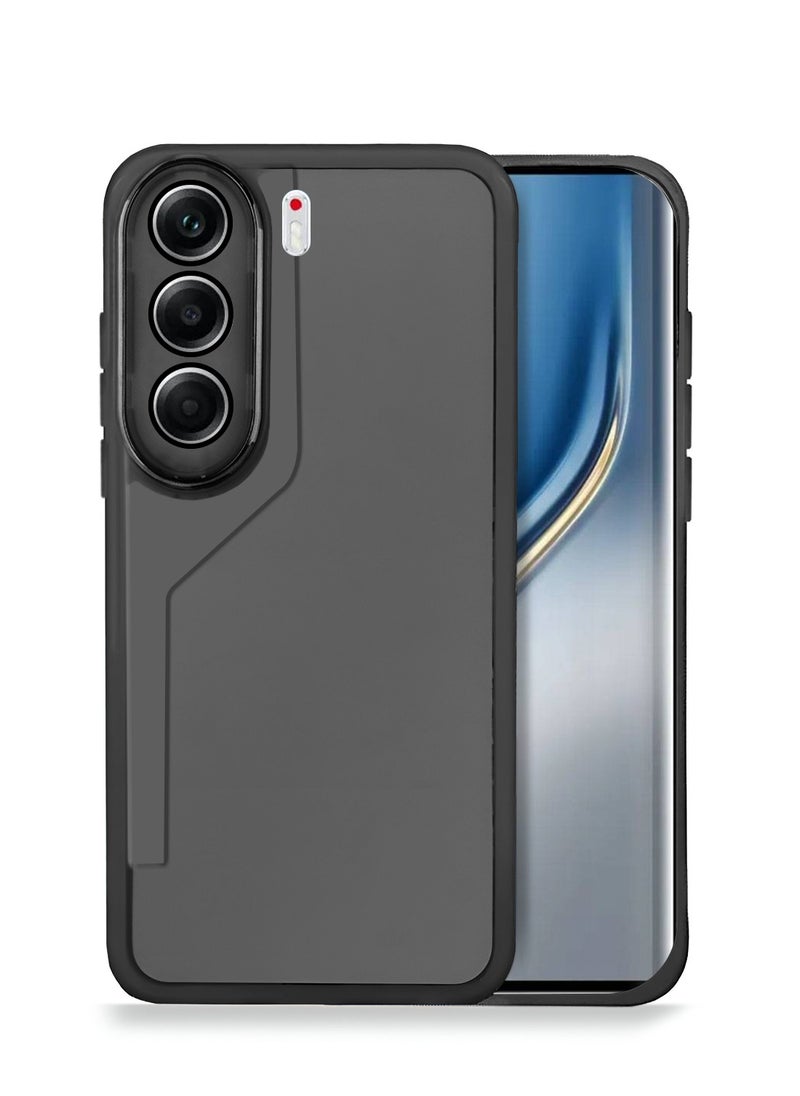 Wtech - Tecno Camon 40 Pro 5G 2025 Soft Transparent Camera Lens Protection TPU Silicone Ultra Thin Phone Stylish Electroplated Camera Border Back Case Cover - Black - Image 1