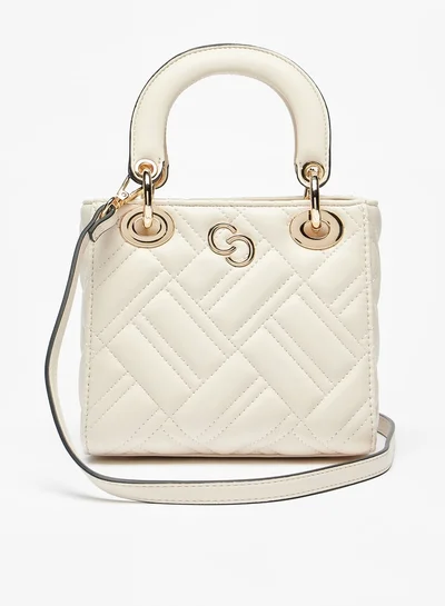 سيليست Quilted Tote Bag with Detachable Strap and Flap Closure