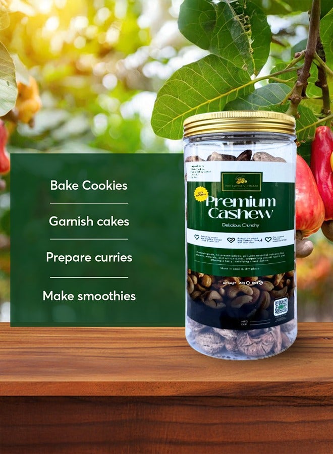 The Caphe Vietnam Premium Cashew Nuts - 500 G | Wood-Baked, Roasted Cashew | Salted with Skin | Size A VIP | Vietnamese Cashew, Ready-to-Eat Nuts  - Image 4