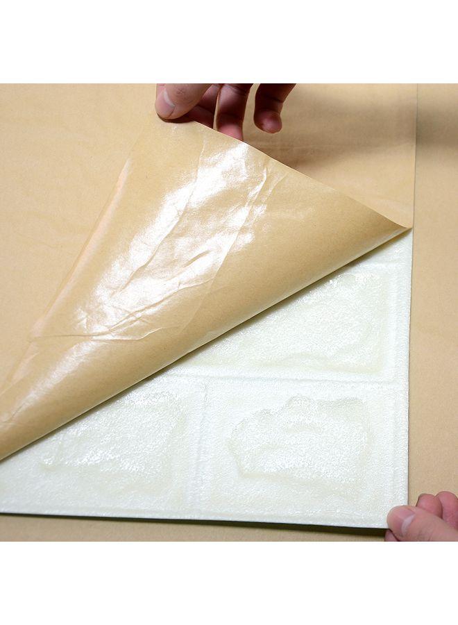 SAPU مجموعة ملصقات جدارية من الحجر البارز ثلاثي الأبعاد 5 قطع باللون الأبيض 70x77 سنتيمتر - Image 5