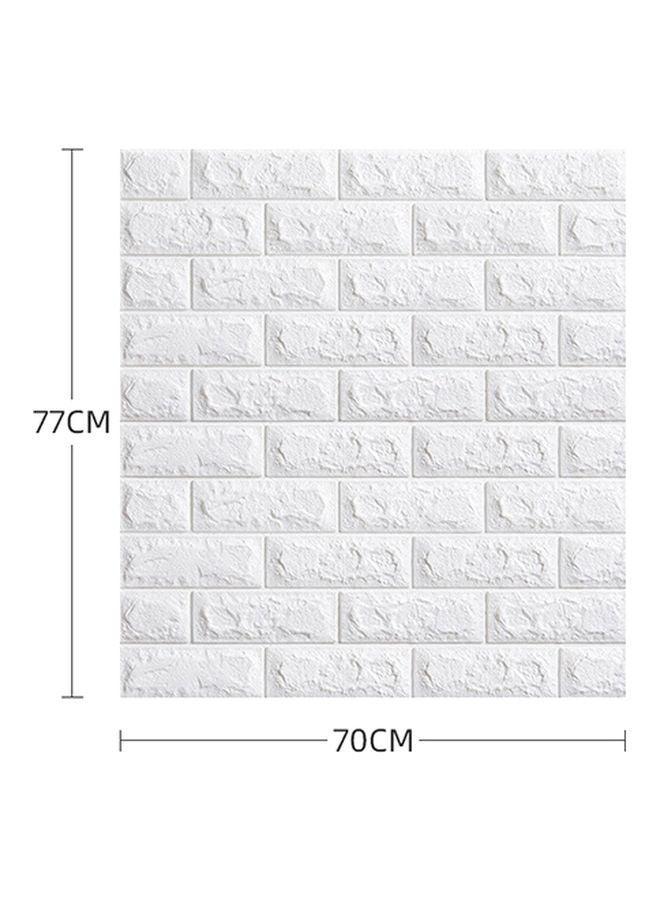 SAPU مجموعة ملصقات جدارية من الحجر البارز ثلاثي الأبعاد 5 قطع باللون الأبيض 70x77 سنتيمتر - Image 4